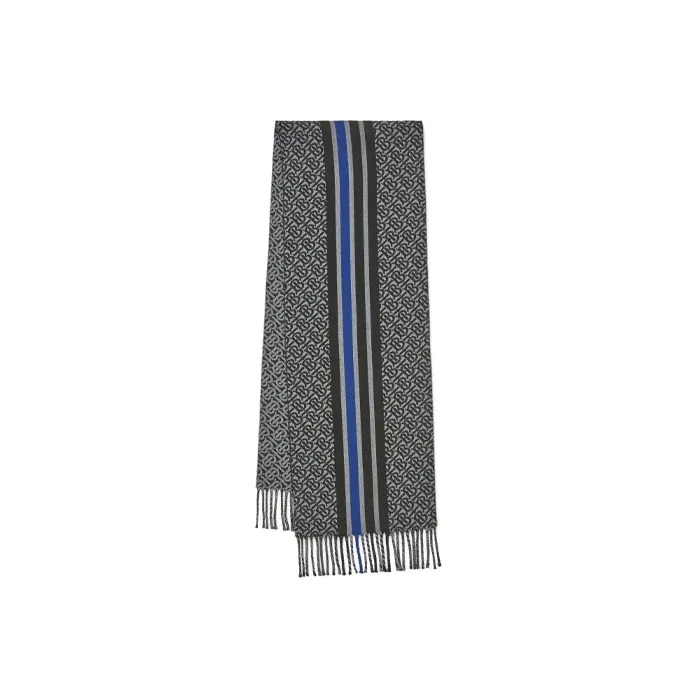 Burberry Knit Scarves Unisex Charcoal Black-0