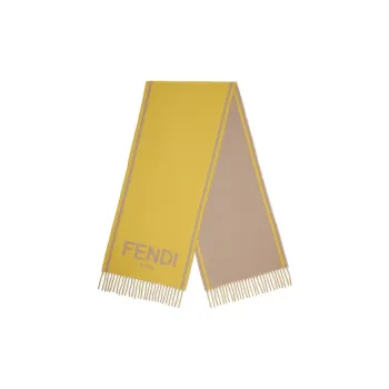 FENDI Knit Scarves Unisex Yellow