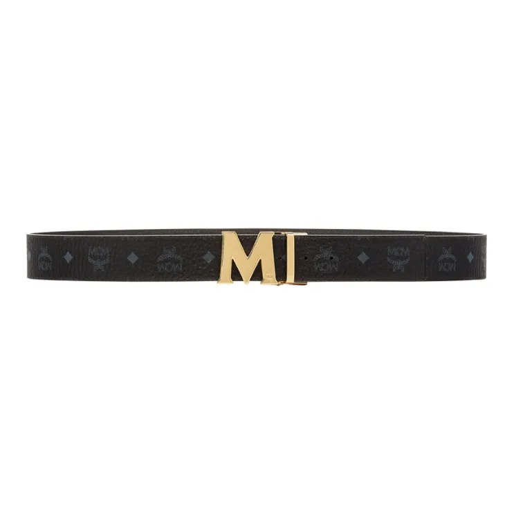 MCM Claus M Reversible Belt Monogram 1.75W 51In/130Cm-1