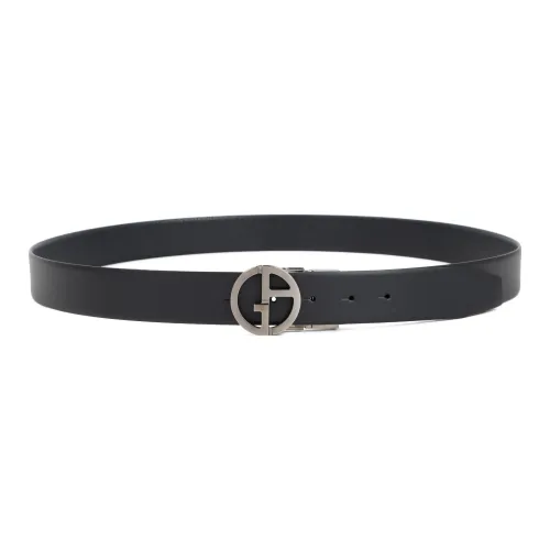 GIORGIO ARMANI Leather Belts Unisex Black