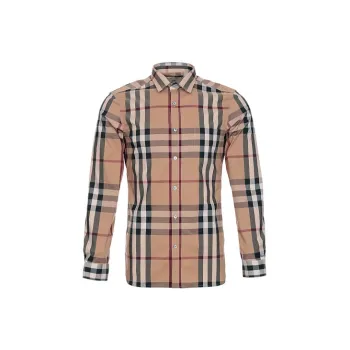 Burberry Shirts Men Camel