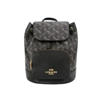 COACH PVC Backpack Medium Size Women's Gray Brown