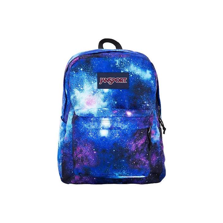 JanSport Polyester Backpack Students Backpack Medium Size Unisex Blue Starry Sky-0