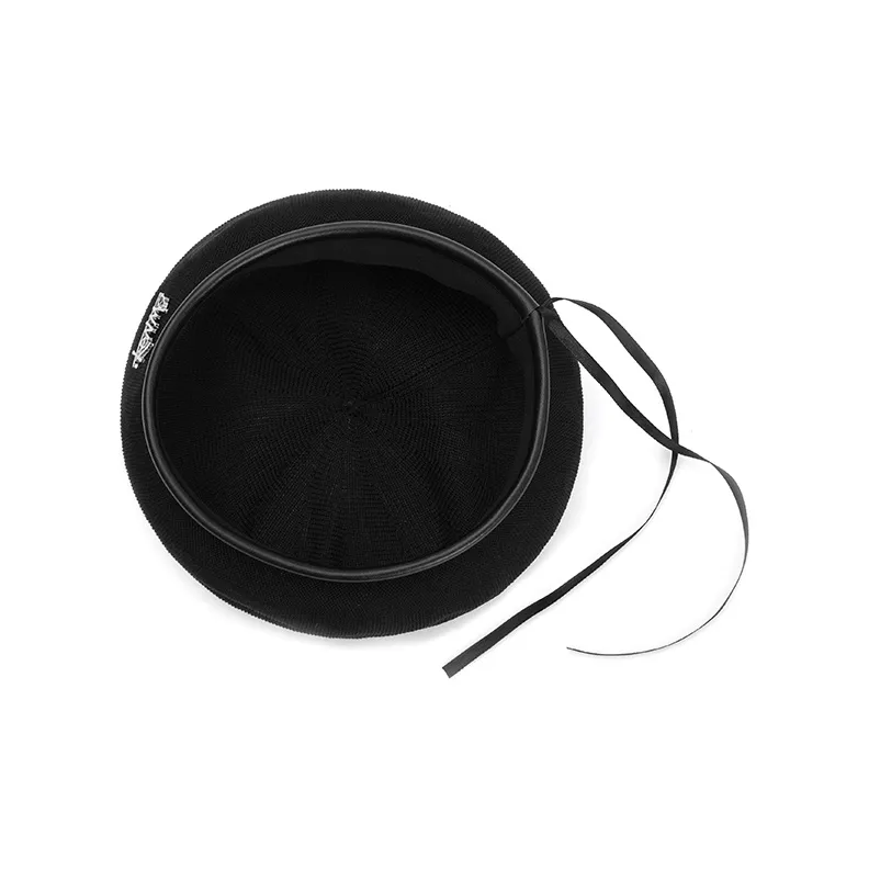 KENMO Polyester Berets Unisex Black-4