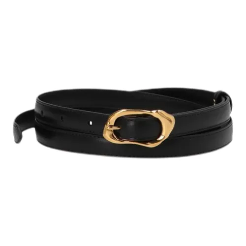 Alexander McQueen Leather Belt Unisex Black