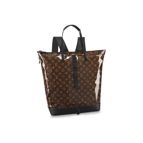 LOUIS VUITTON Coated Canvas Backpack Large Size Men's Monogram Brown