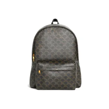 CELINE Triomphe Arc De Triomphe Cow Leather Backpack Men's Black