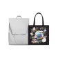1912 Gray White Paint Backpack+0271 Black