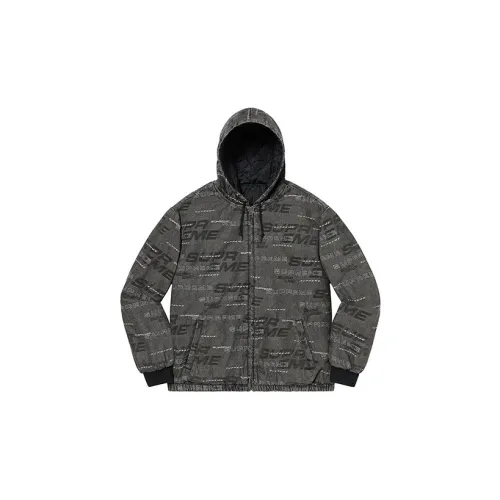 Supreme Reversible Dimensions Logo Denim Work Jacket