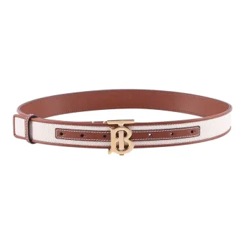 Burberry Monogram Plauqe Buckle Belt