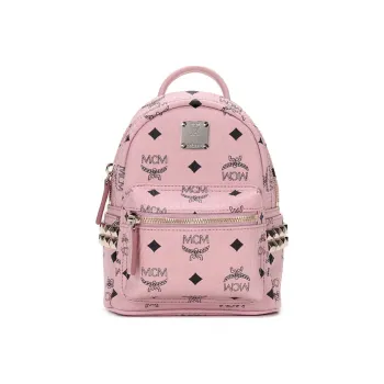 MCM Stark Bebe Boo Backpack Visetos Side Studs X Mini Soft Pink