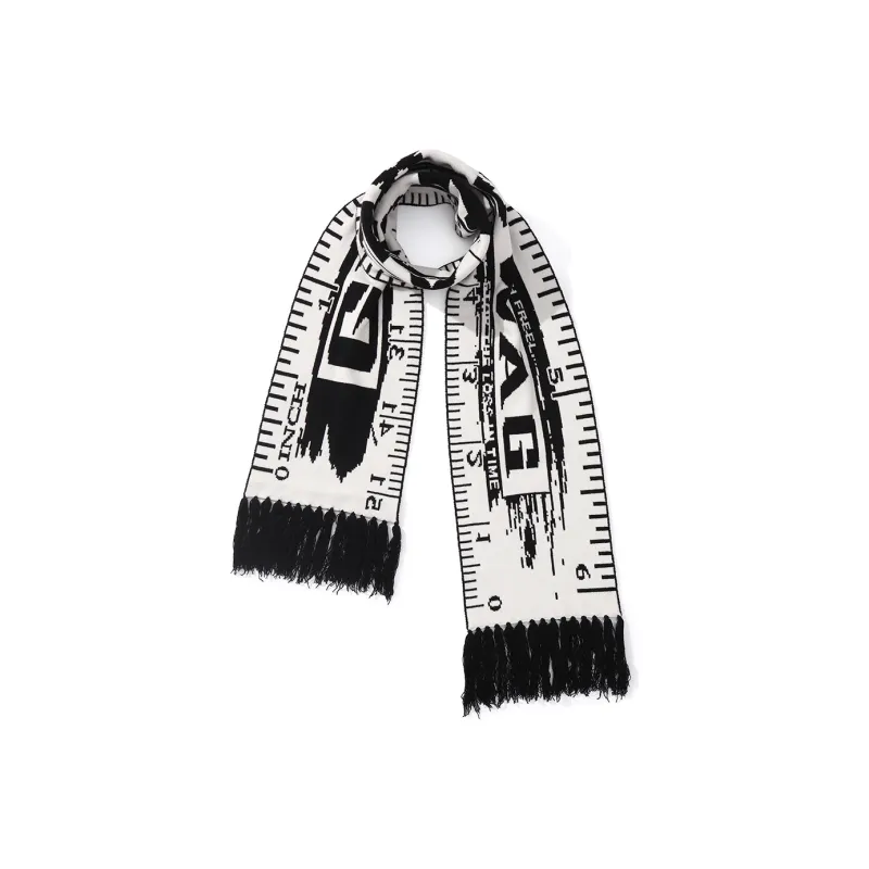 GENANX Scarves Unisex Black/White-0
