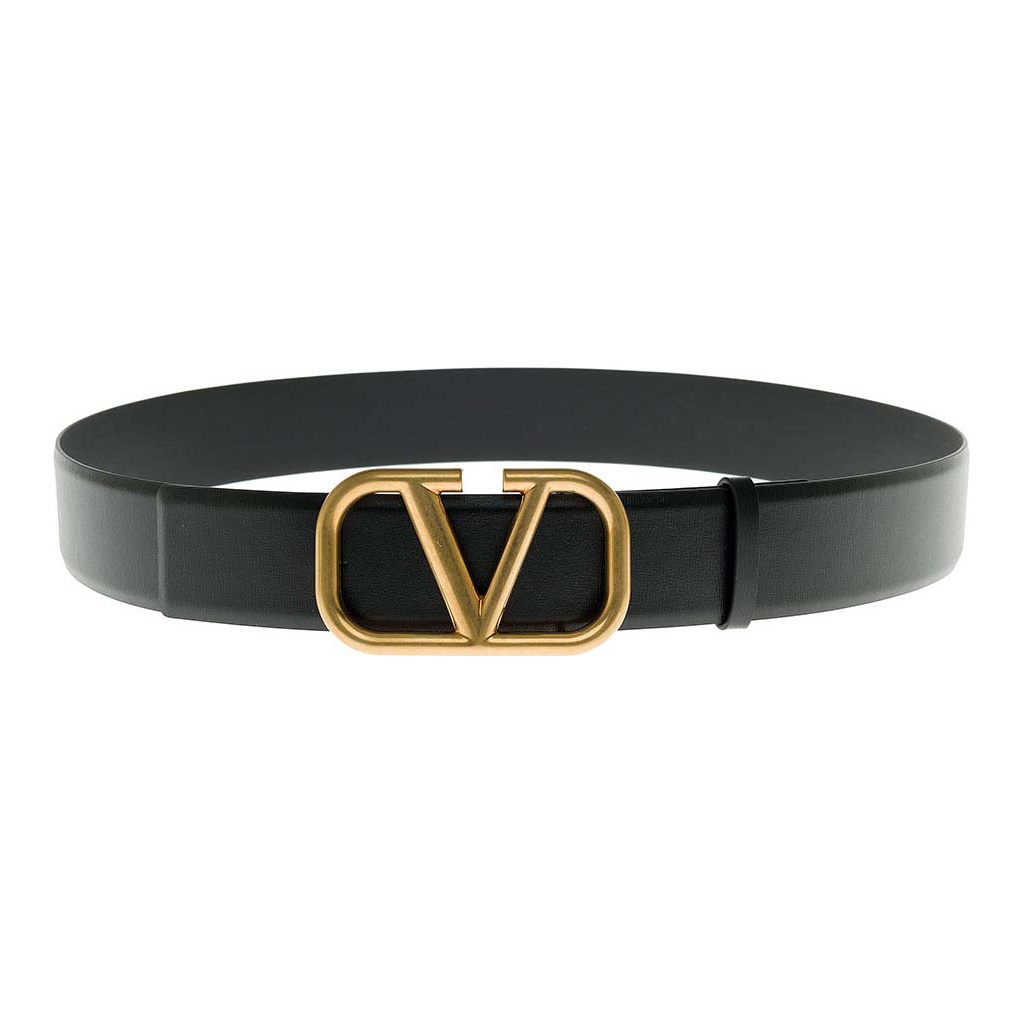 Valentino Leather Belts Unisex Black 100 - POIZON