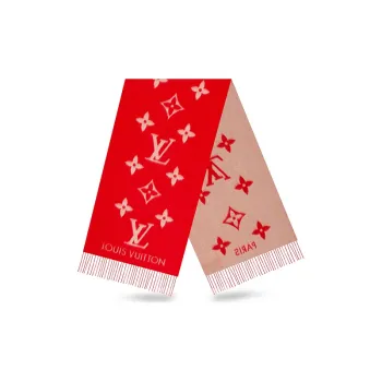 LOUIS VUITTON Knit Scarves Women's Red