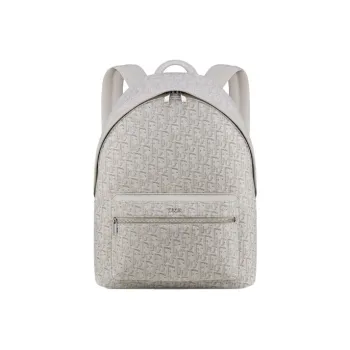 DIOR Canvas With Leather Backpack Regular Unisex Ecru