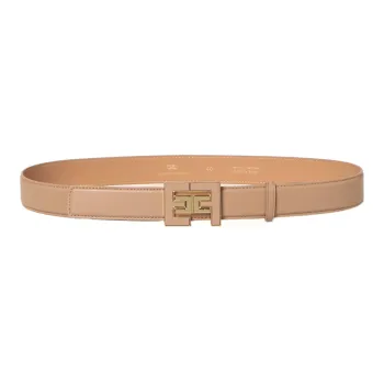 Elisabetta Franchi Leather Belts Unisex Brown