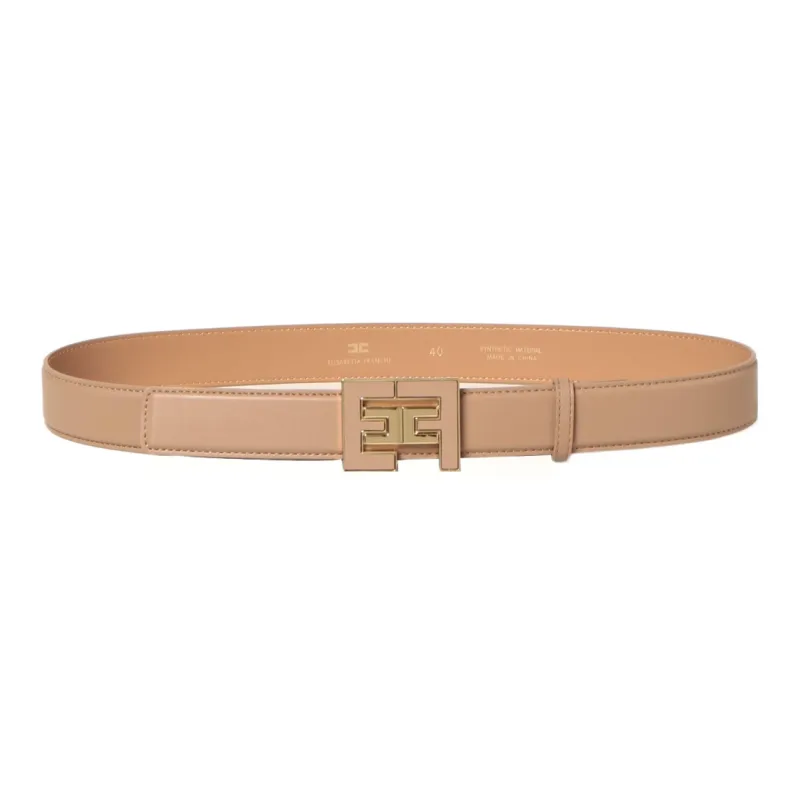 Elisabetta Franchi Leather Belts Unisex Brown-0
