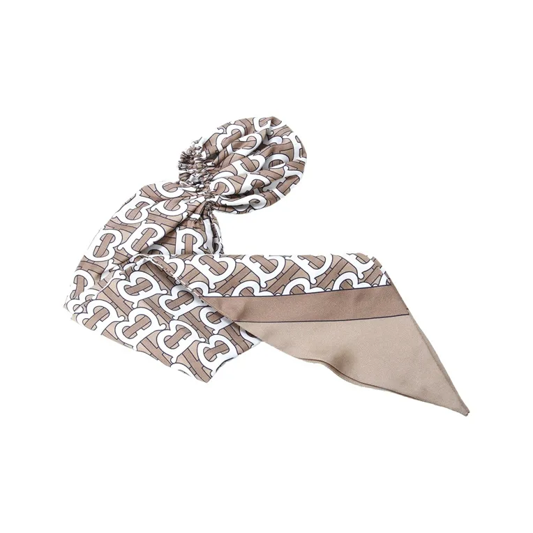 Burberry Silk Scarves Women's Light Olive-1