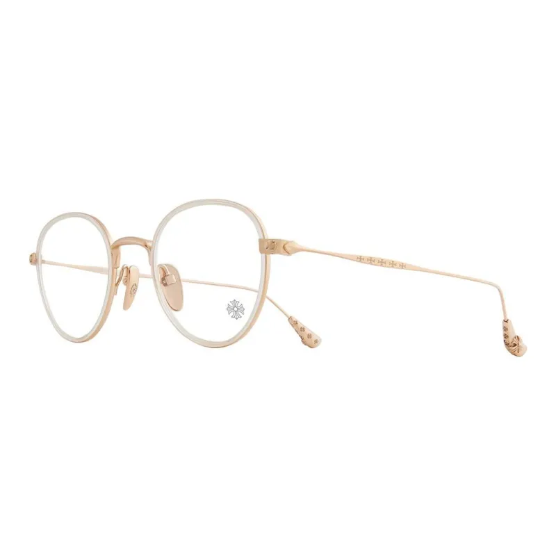 Chrome Hearts Alloy Round Eyeglass Frames Unisex-6