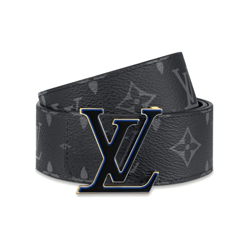 LOUIS VUITTON Pin Buckle Cow Leather Leather Belts Men's Width 4cm-2