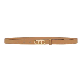 FENDI Leather Belts Unisex Brown