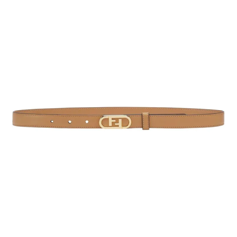 FENDI Leather Belts Unisex Brown-0