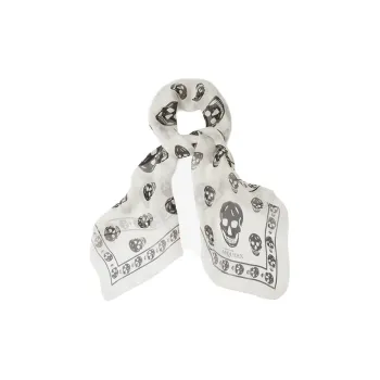 Alexander McQueen Silk Silk Scarves Unisex White
