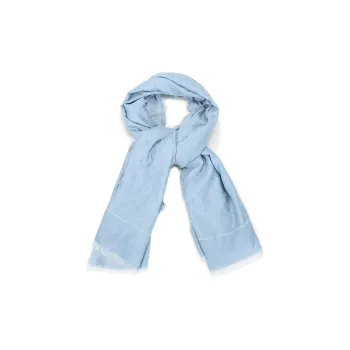 GUCCI Knit Scarves Women's Light Blue