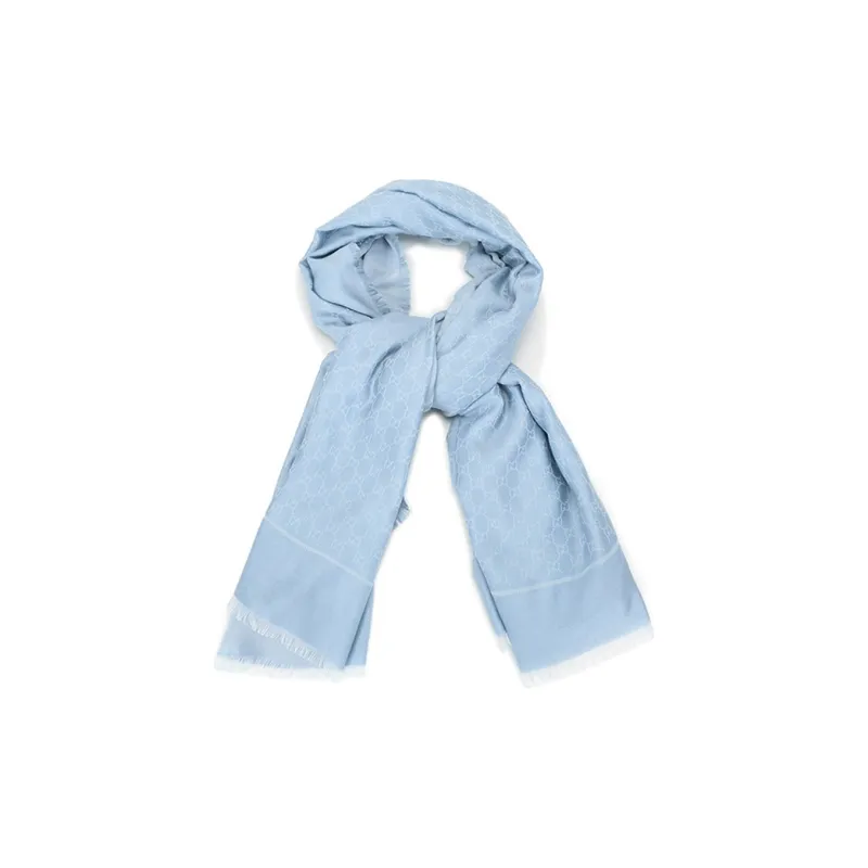 GUCCI Knit Scarves Women's Light Blue-0