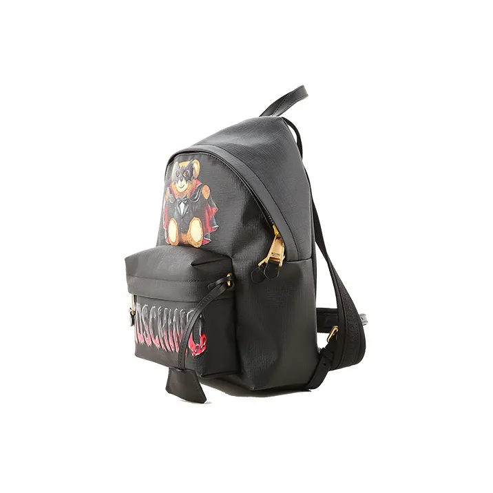 MOSCHINO PVC Backpack Men's Black-2