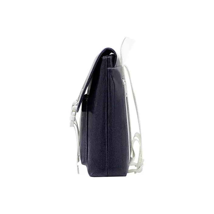MAH Cotton Satchel Bag Backpack Regular Unisex Denim Blue-2