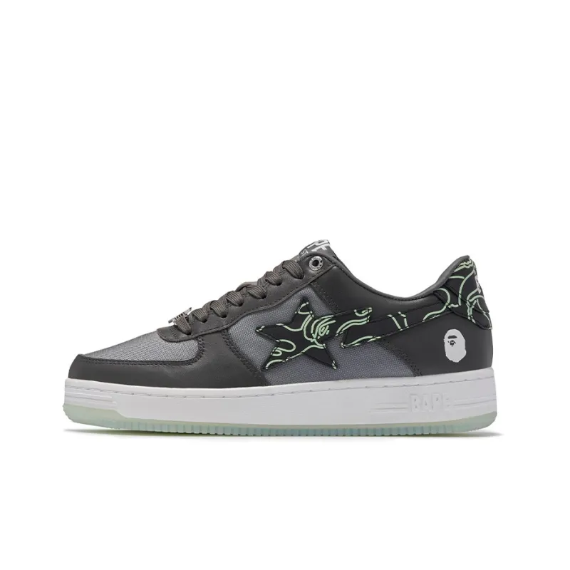 A BATHING APE STA Stylish Skateboarding Shoes Men's Digital Camouflage-0