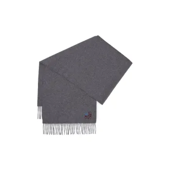 LOEWE Anagram Knit Scarves Unisex Gray