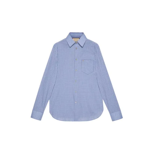 GUCCI Shirts Men Blue