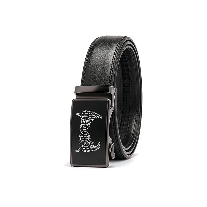 FREE RABBITⅡ Genuine Leather Automatic Buckle Belt Men's Cow Leather Belt Men's-1