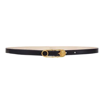 VERSACE Safety Pin Leather Belt