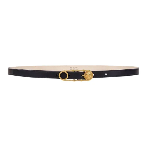 VERSACE Safety Pin Leather Belt