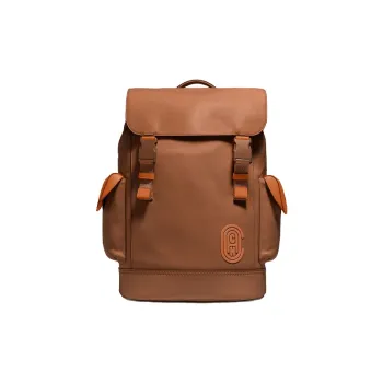 COACH Rivington Leather Travel Bags Backpack Large Size Men's Brown
