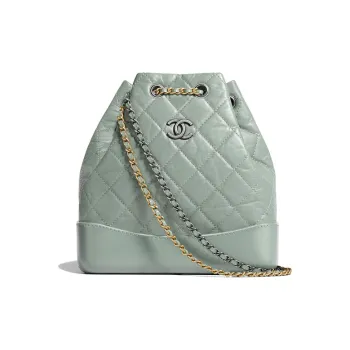CHANEL Gabrielle Calfskin Hobo Bag Backpack Women's Green