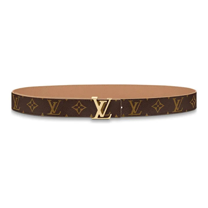 LOUIS VUITTON Initials Reversible Belt Monogram Dual-Face Cow Leather Leather Belts Unisex Width: 3cm-0