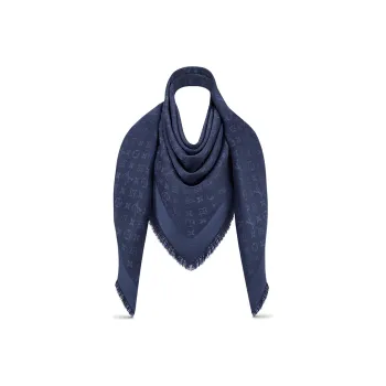 LOUIS VUITTON Monogram Shawls Women's Midnight Blue