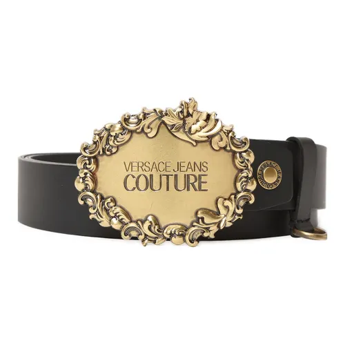 VERSACE JEANS COUTURE Leather Belts Men Black