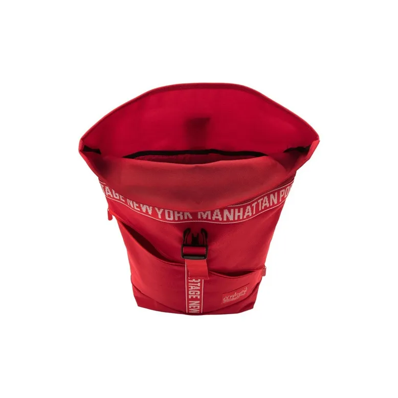 Manhattan Portage Nylon Backpack Unisex Red-3