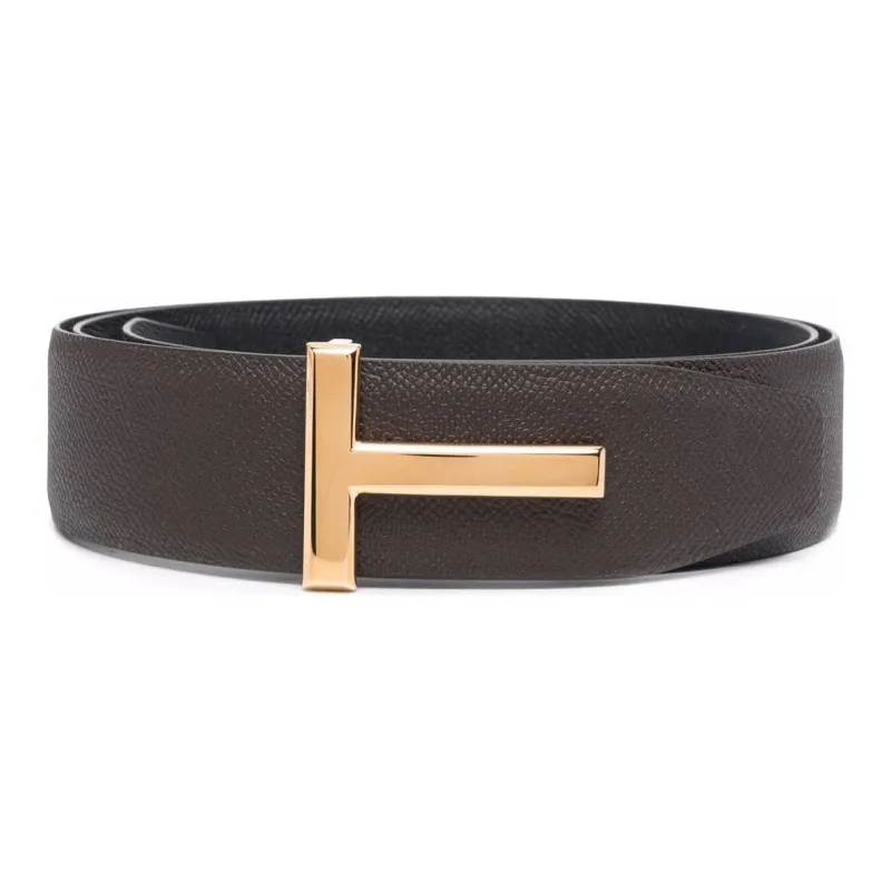TOM FORD Leather Belts Unisex Brown-1