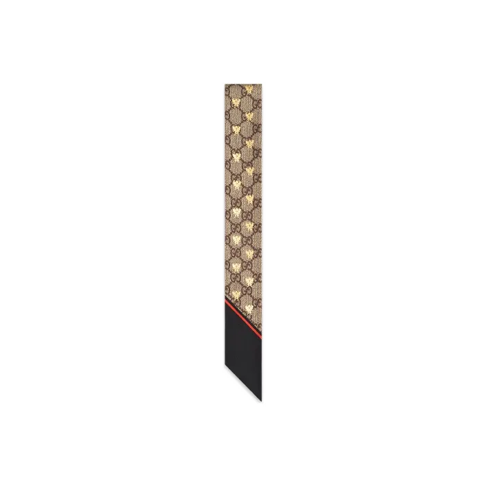 GUCCI Gg Bees Motif Embroidered Neck Bow-1
