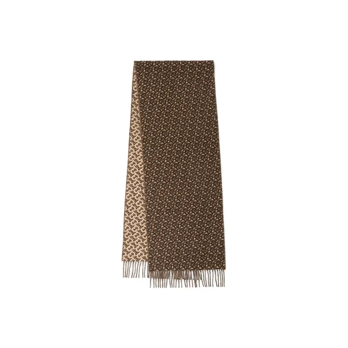 Burberry Knit Scarves Unisex Dark Brown-0