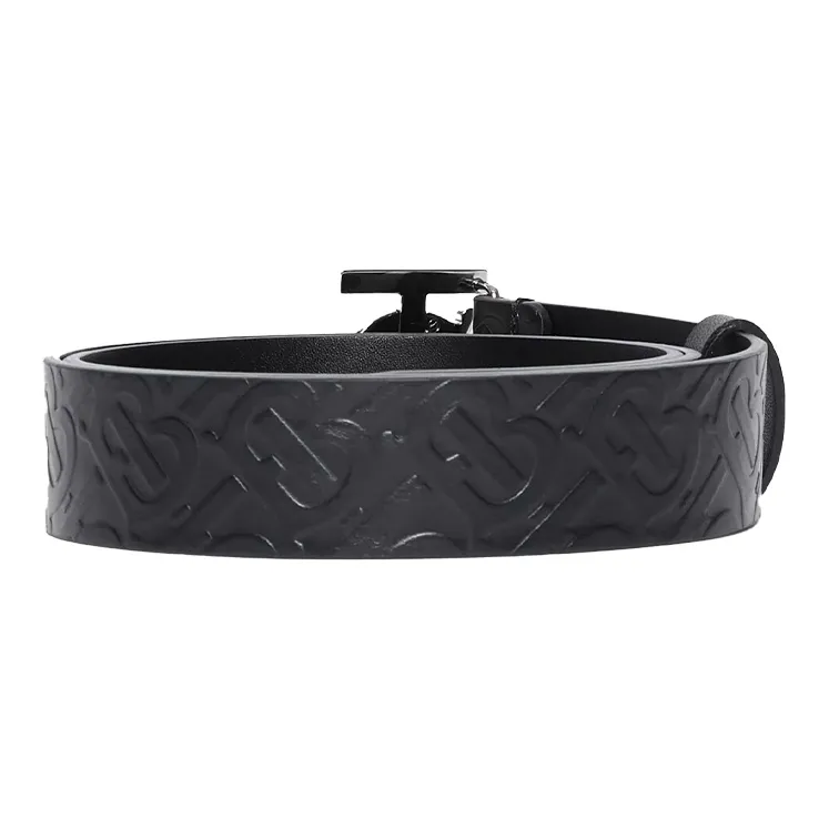 Burberry Monogram Motif Monogram Leather Belt 1.4 Width-2