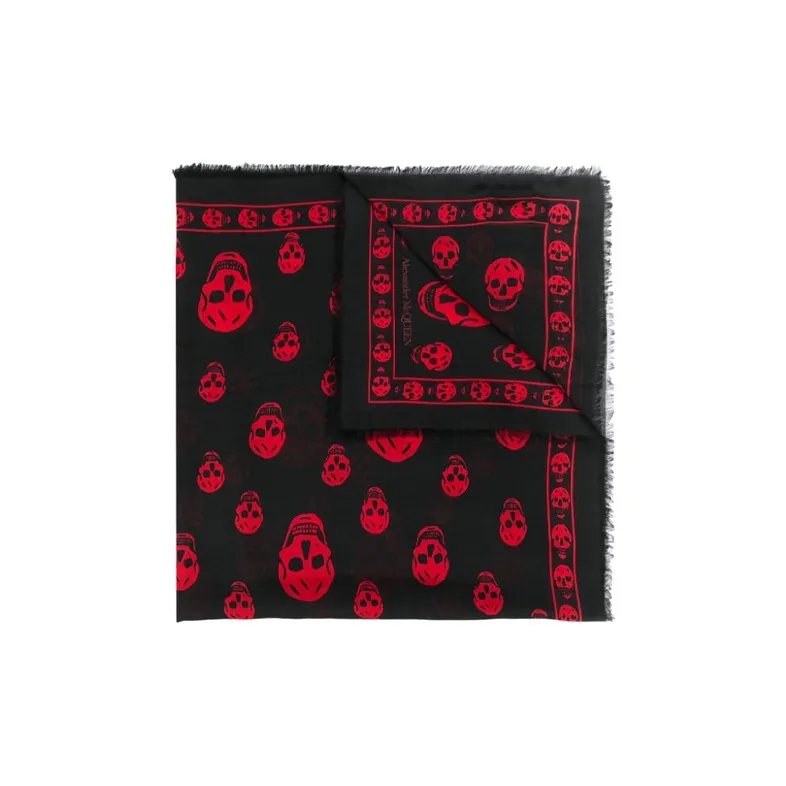 Alexander McQueen All Over Skull Logo Scarf-1
