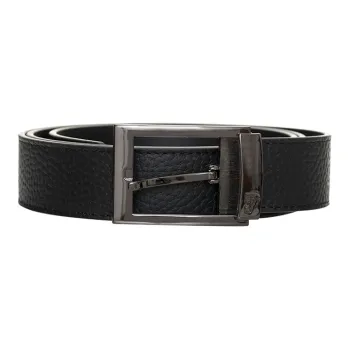 VERSACE Pin Buckle Black Square Buckle Width: 3.5cm Men's