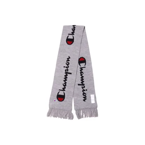 Champion Knit Scarves Unisex Light Gray